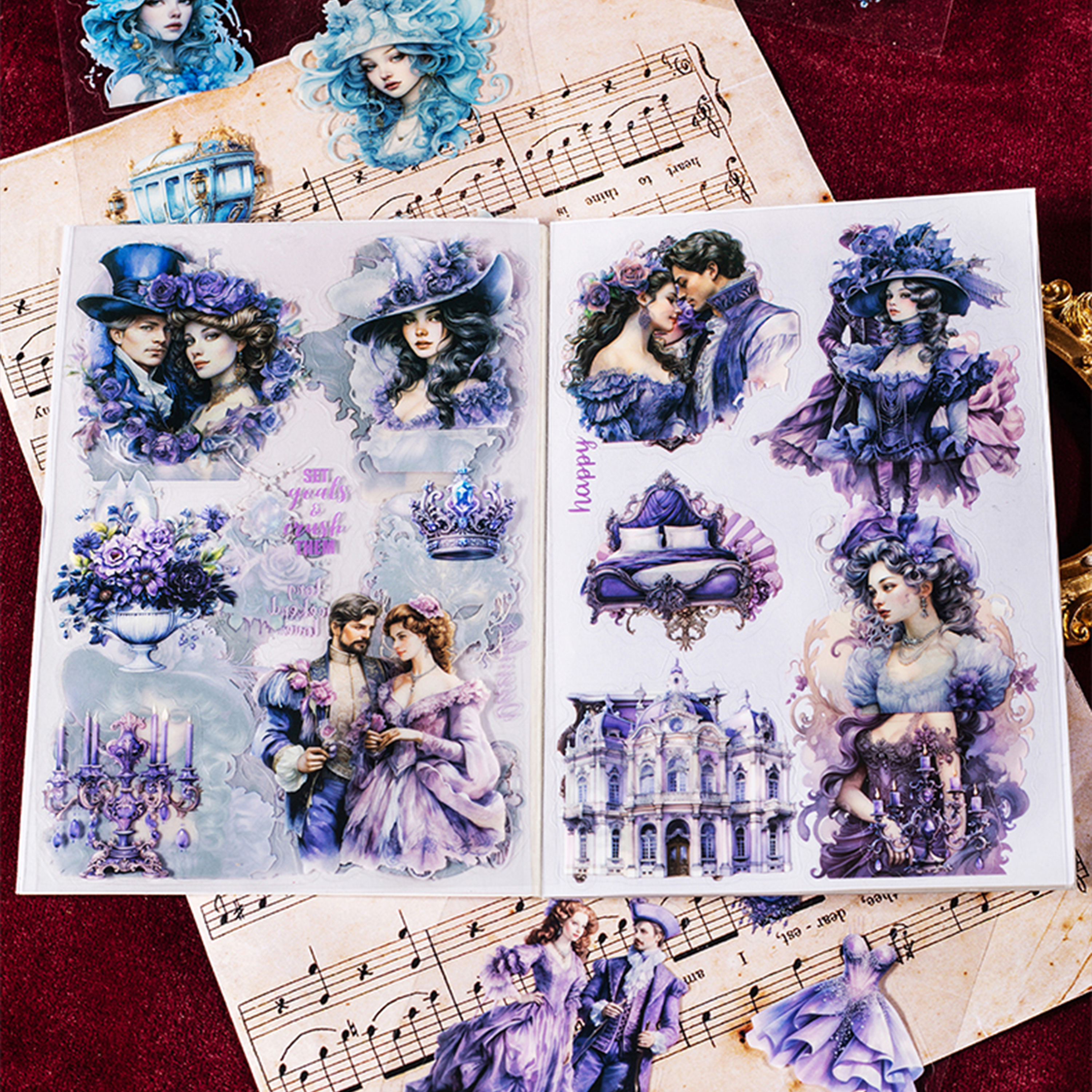 Baroque Garden Girl Pre-cut Sticker Book