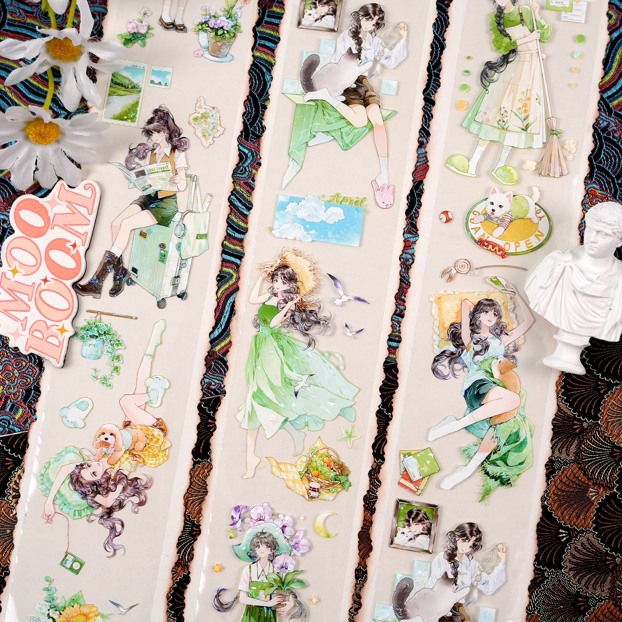 【OKTM】 Girl with a Lime Flavor Character PET Tape