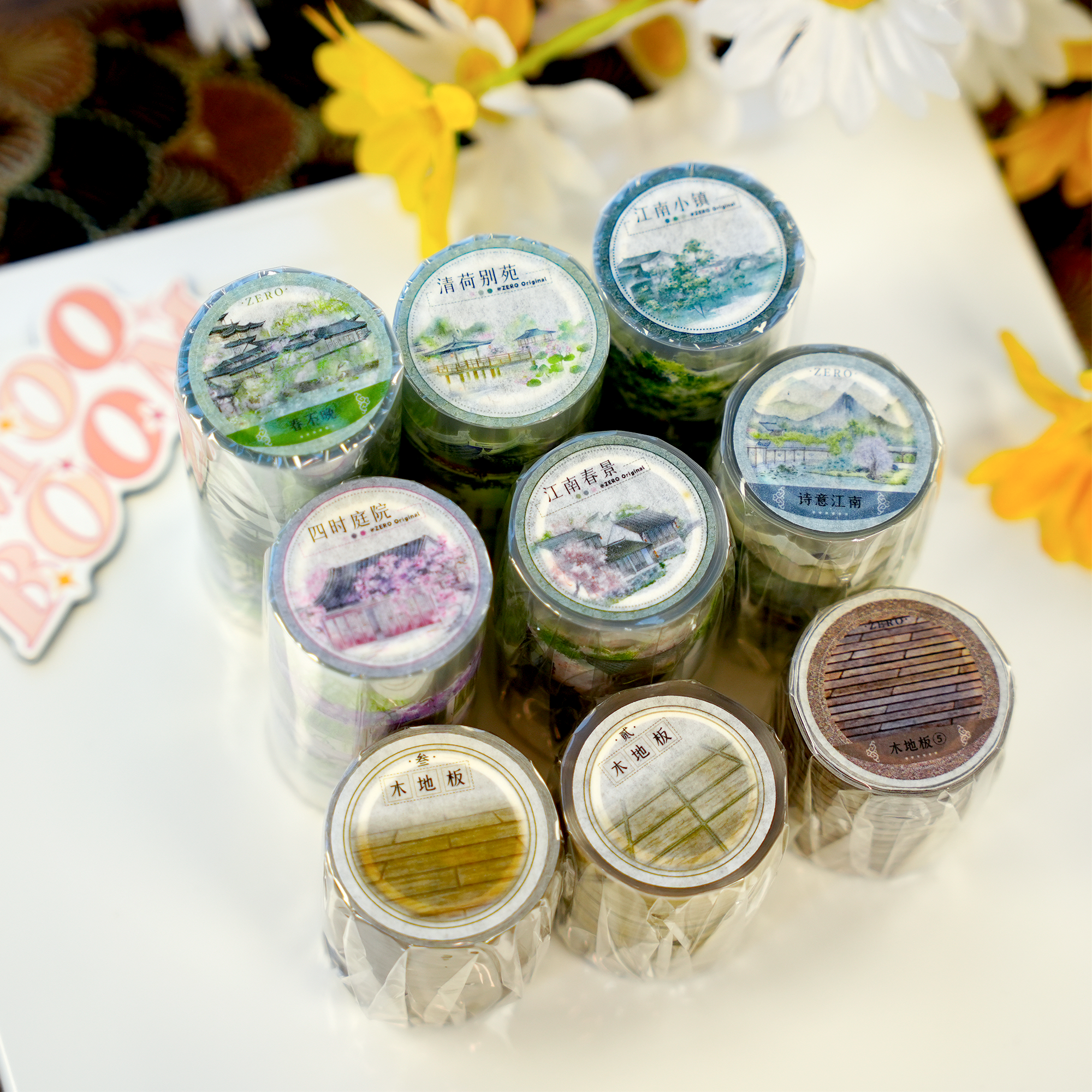 【ZERO】Ancient Chinese Figures & Construction Tape(42 Styles)(Whole Roll Tape)