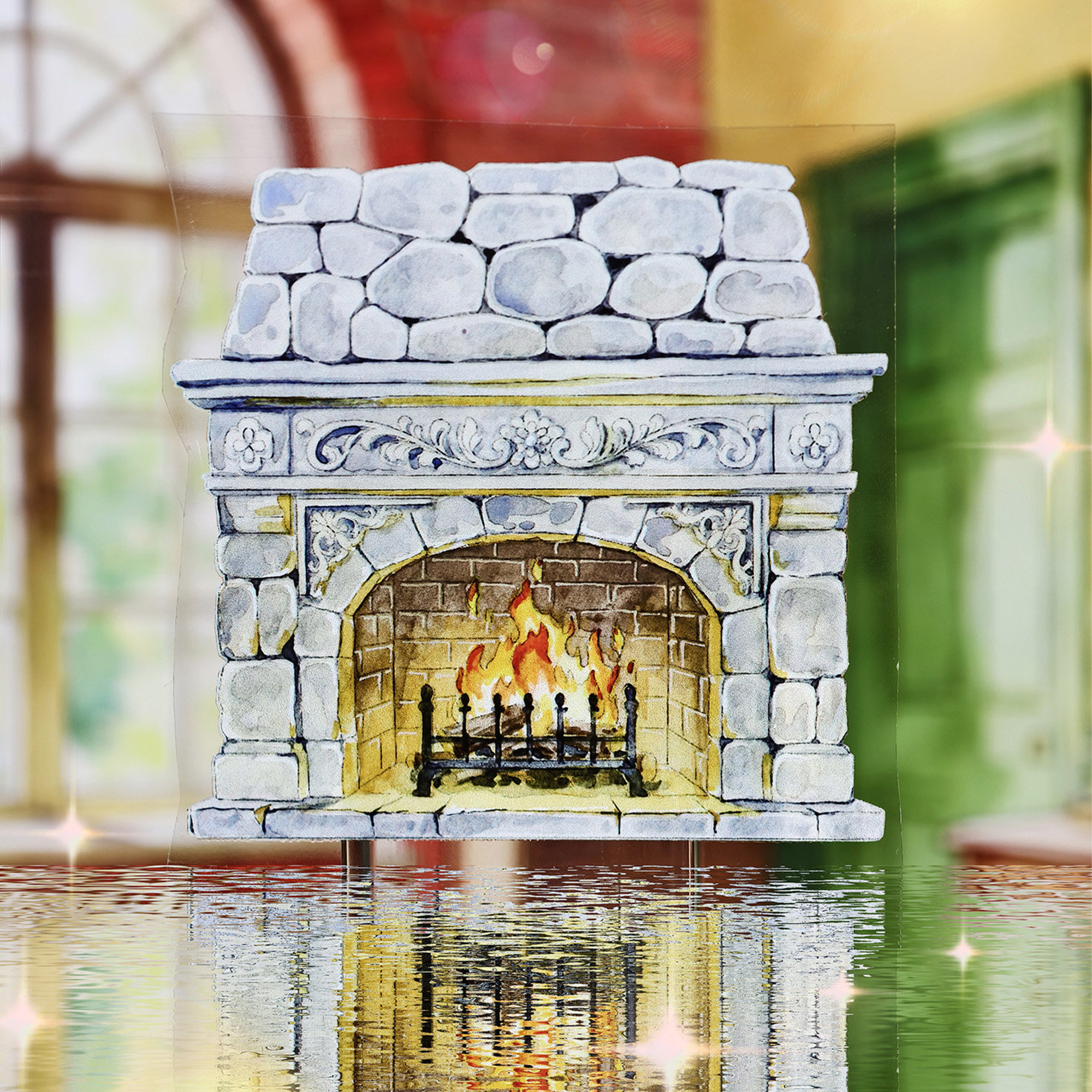 【OKTM】Warm Fireplace PET Tape