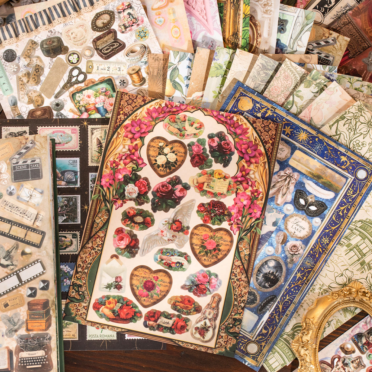 Vintage Treasury Pre-cut Sticker Book