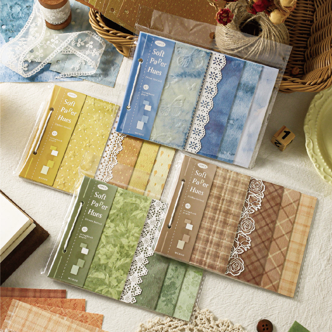 Soft Paper Hues Scrapbooking Paper For Scrapbooking and journaling