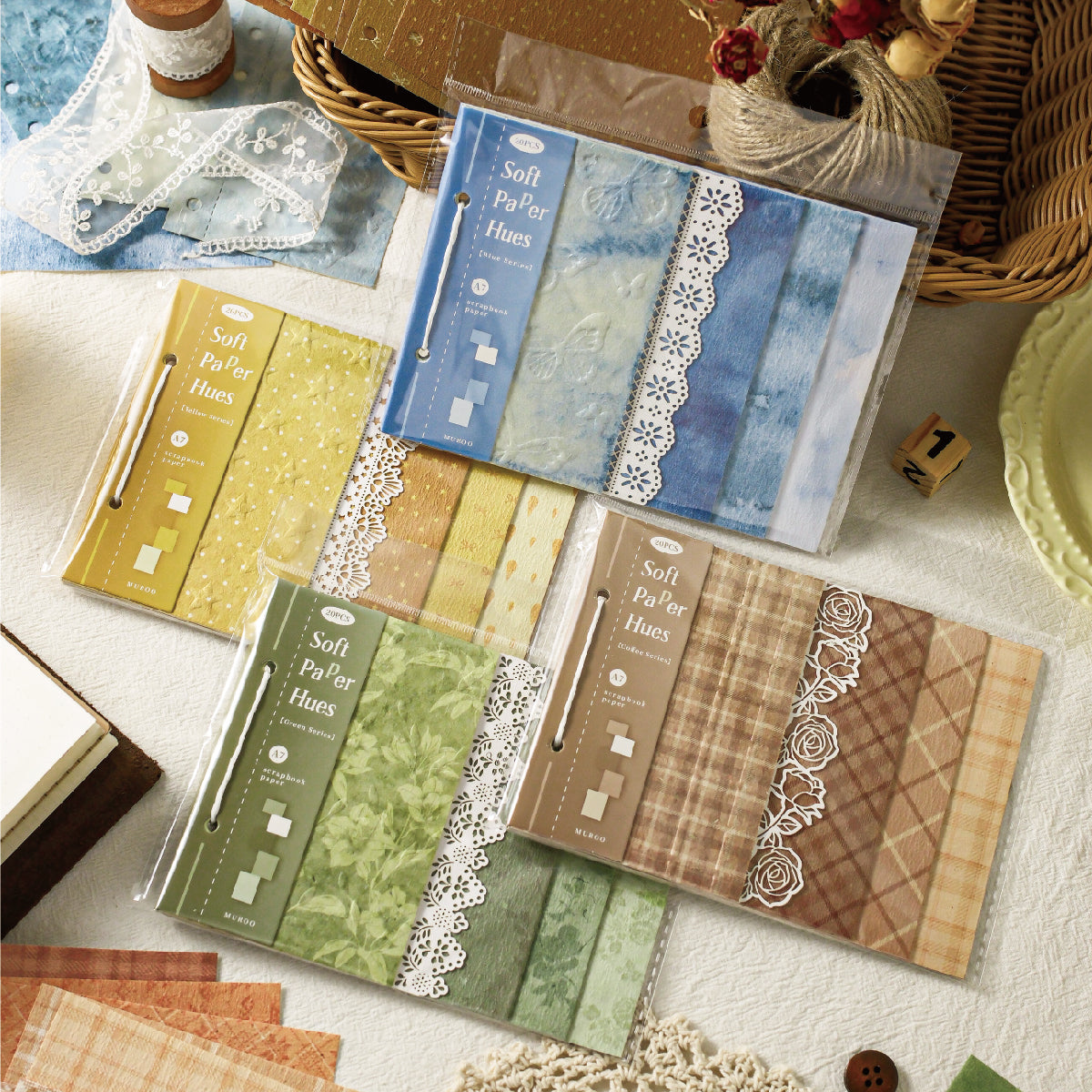 Soft Paper Hues Scrapbooking Paper For Scrapbooking and journaling
