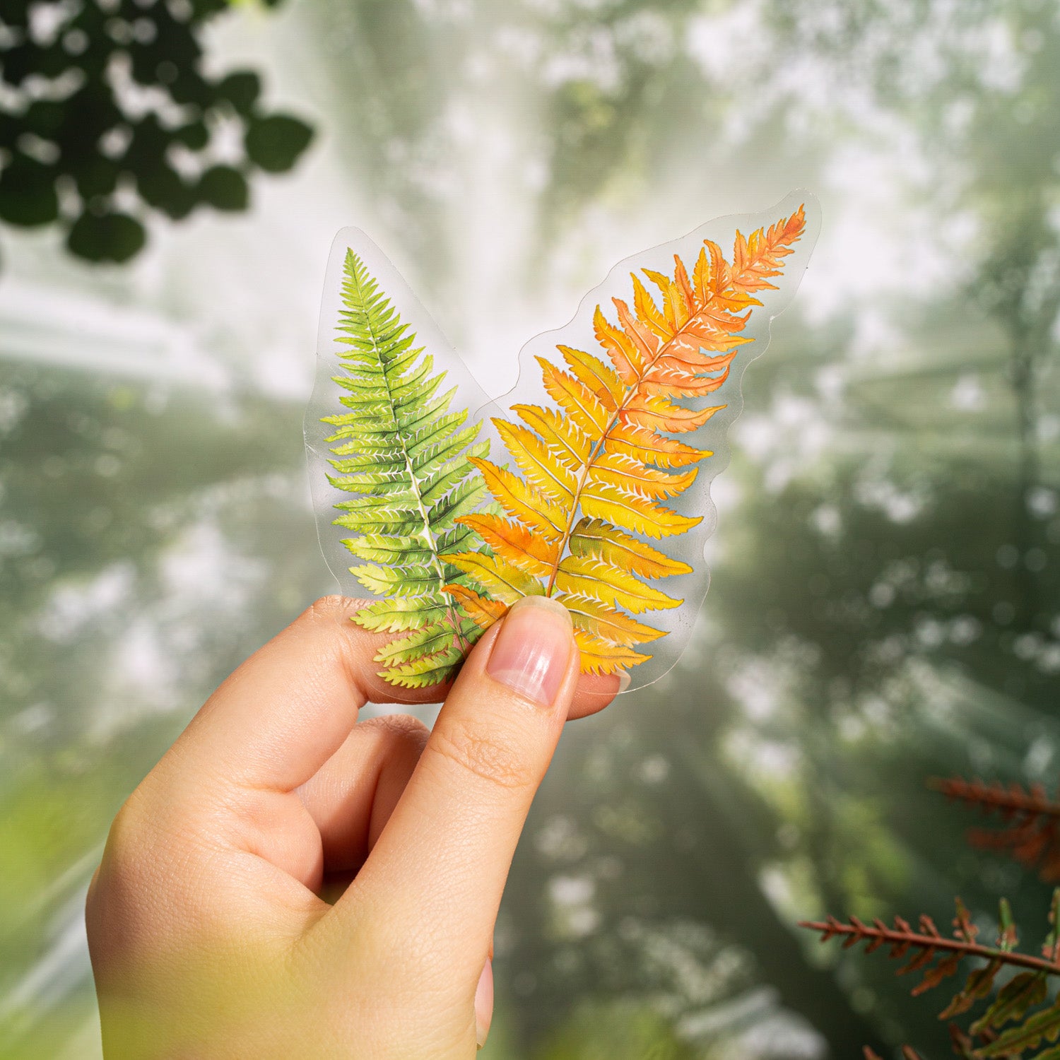 Green Fern Dance PET Sticker