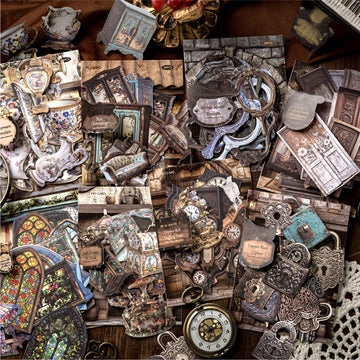 Antique Collection Museum Series Hard cardboard Sticker