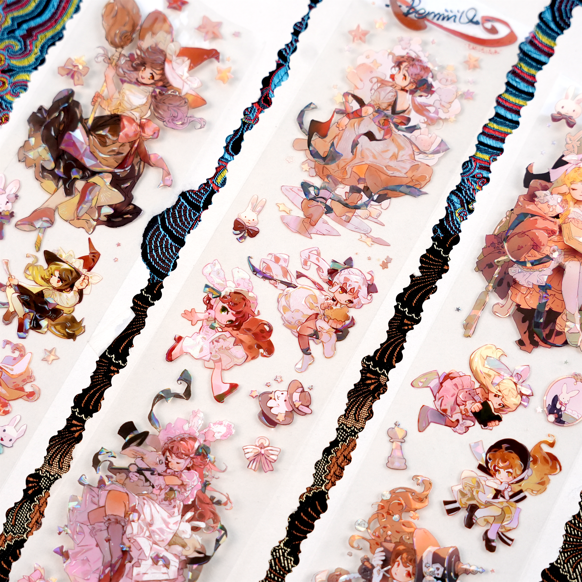 【INSEASON】Flowing Skirt Character PET Tape for journaling and scrapbooking