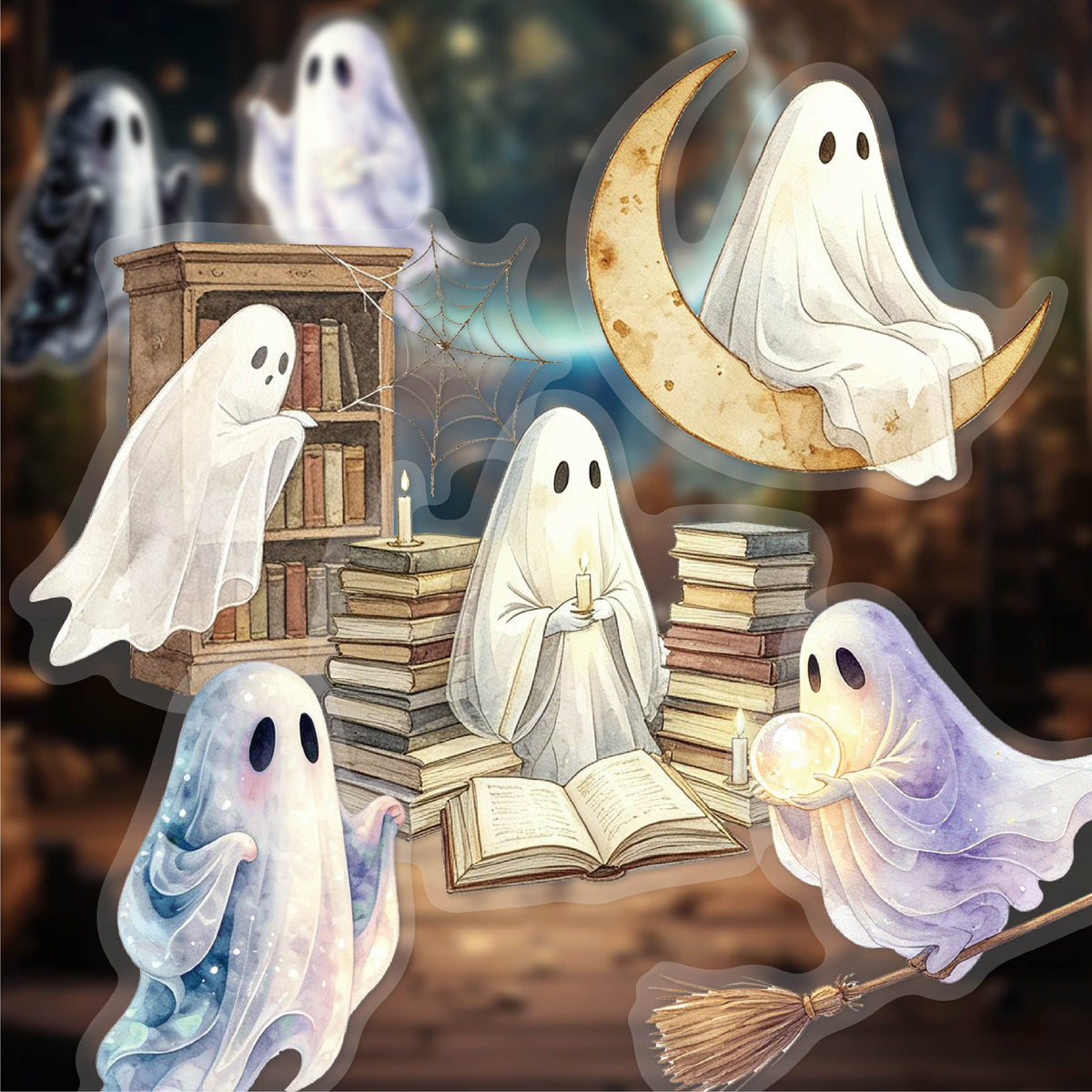 Cute Ghost PET Sticker