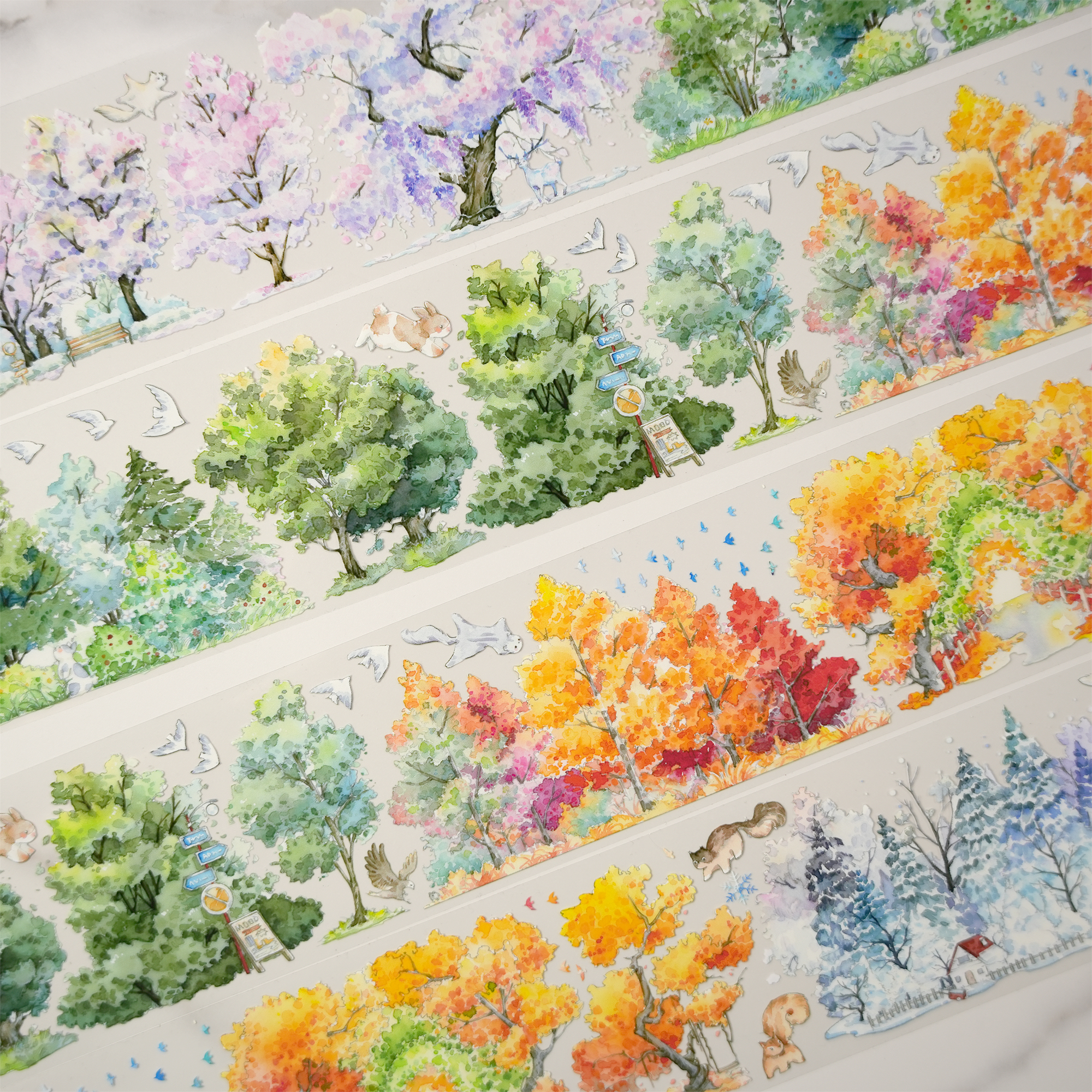 Trees of Four Seasons Pet Tape (6cm*100cm)