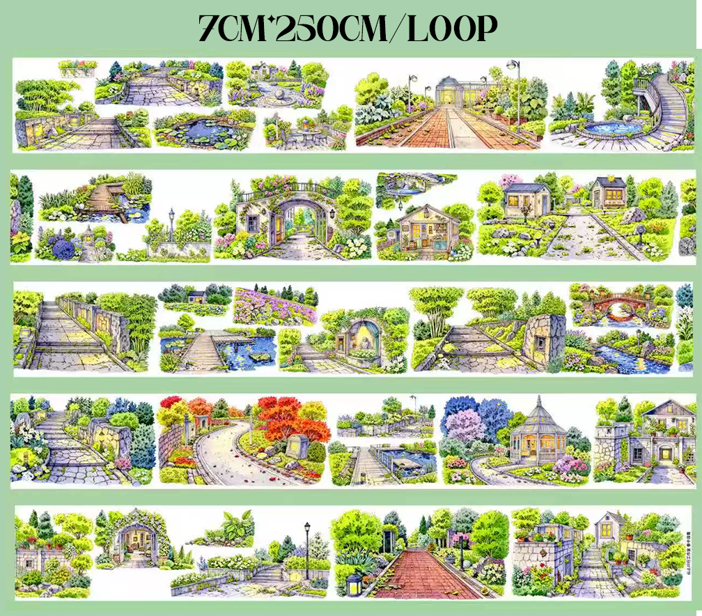【SZCX】Spring Scenery Trail Landscape PET Tape