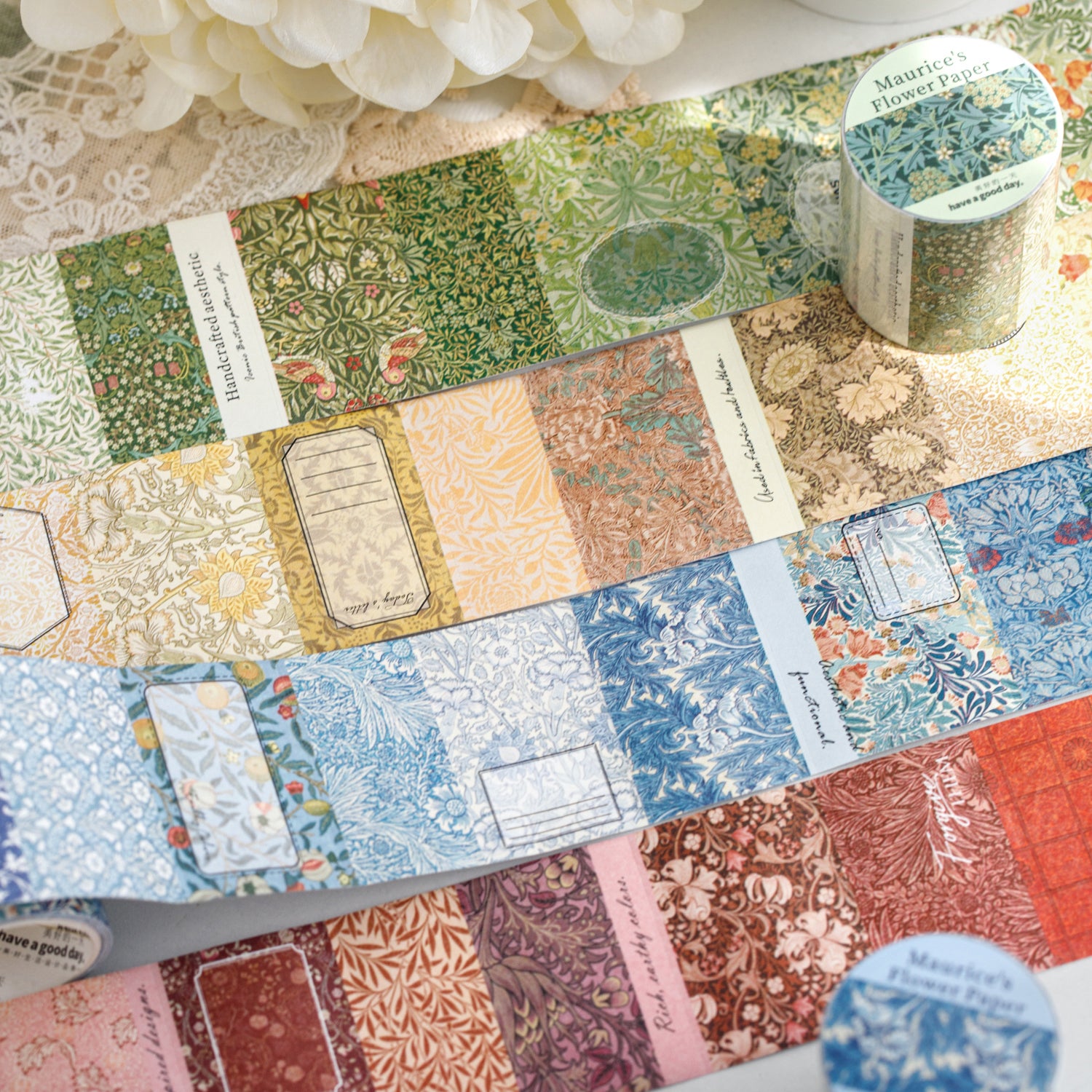 Vintage Floral Background Washi Tape