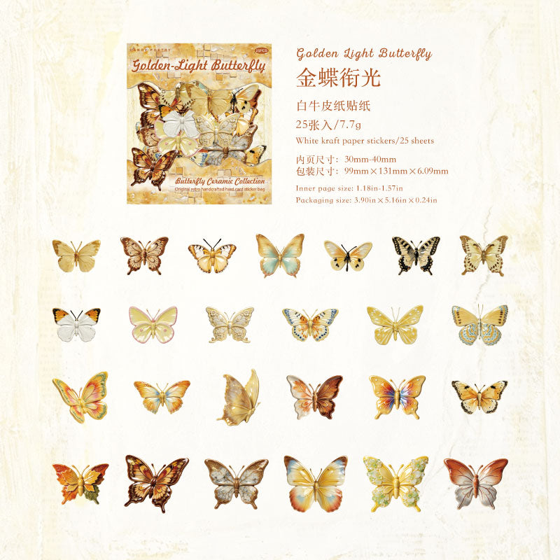Butterfly Ceramics Museum Paper Sticker