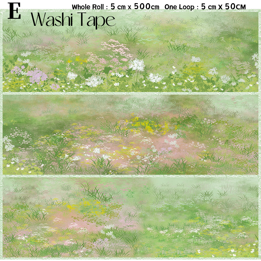 【ZERO】Sky & Grassland Landscaping Tape(40 Styles)(Whole Roll Tape)