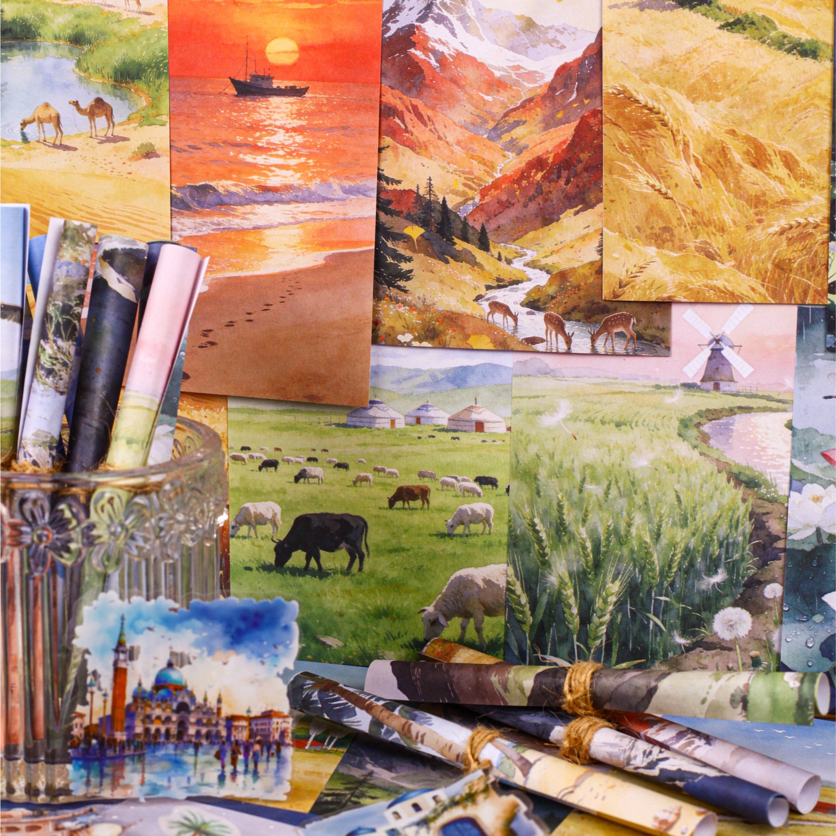 Mountain Trek Scrapbooking Paper decorative tape for journaling and scrapbooking