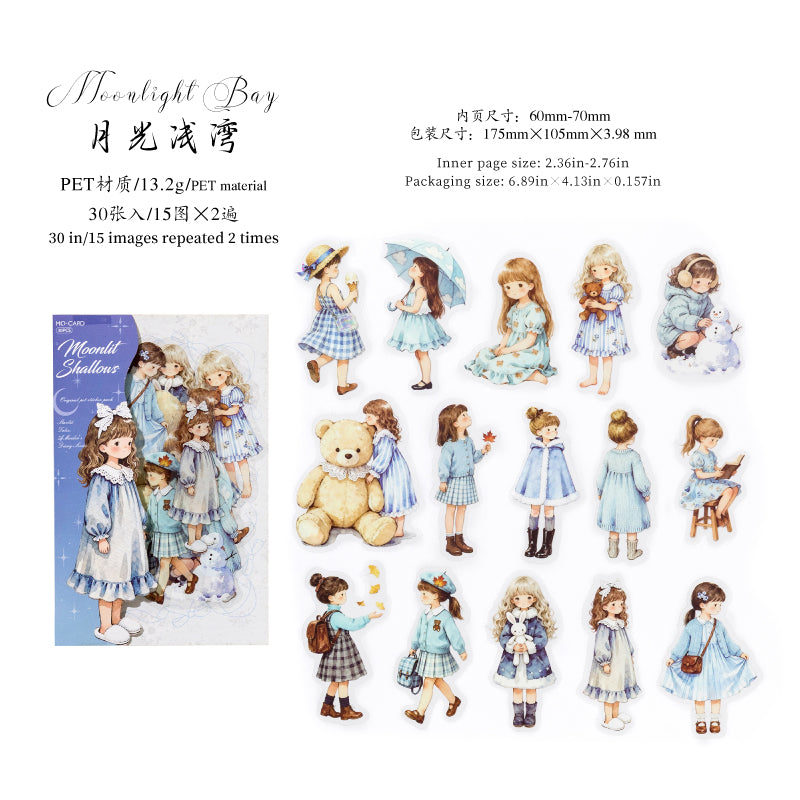 Star-Sleep Fairy Tale Girl Character Stickers