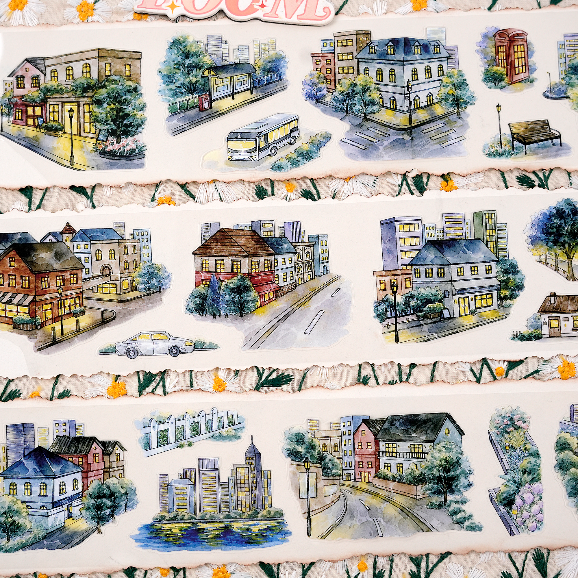 【MOOBOOM】Quiet Night Scenery Pre-cut Landscaping Tape