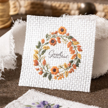 Vine and Embroidery Floral Transfer Sticker