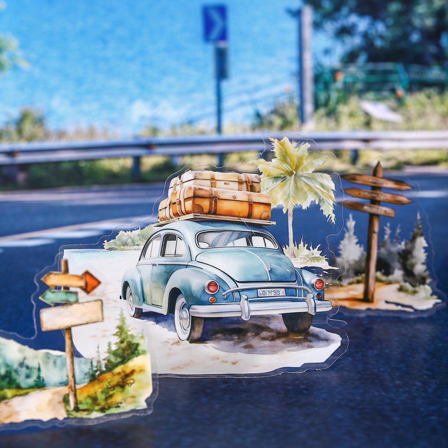 Travel Highway PET Sticker