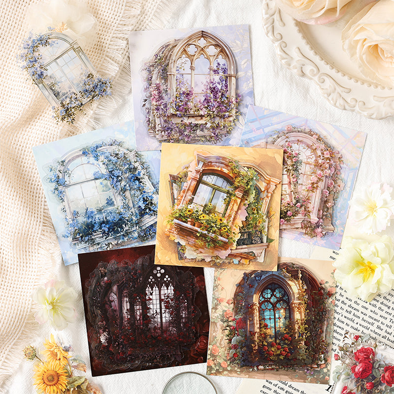 Flower Window Dream PET Sticker