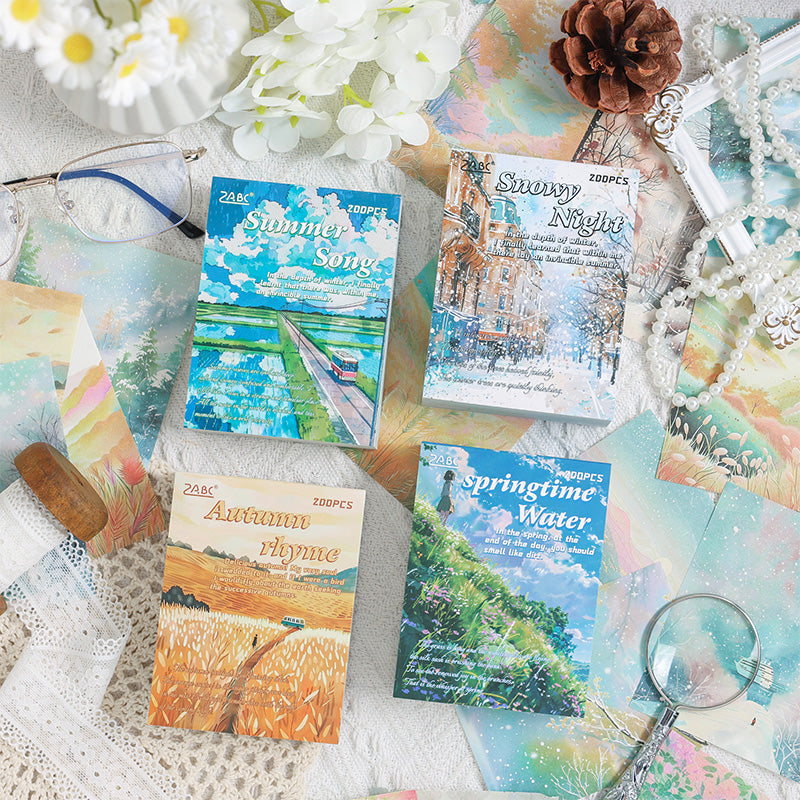 Four Seasons Scrapbook Paper Book 200pcs