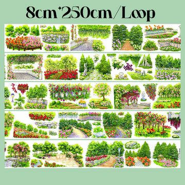 【SZCX】Wandering in Spring Fields Landscape PET Tape
