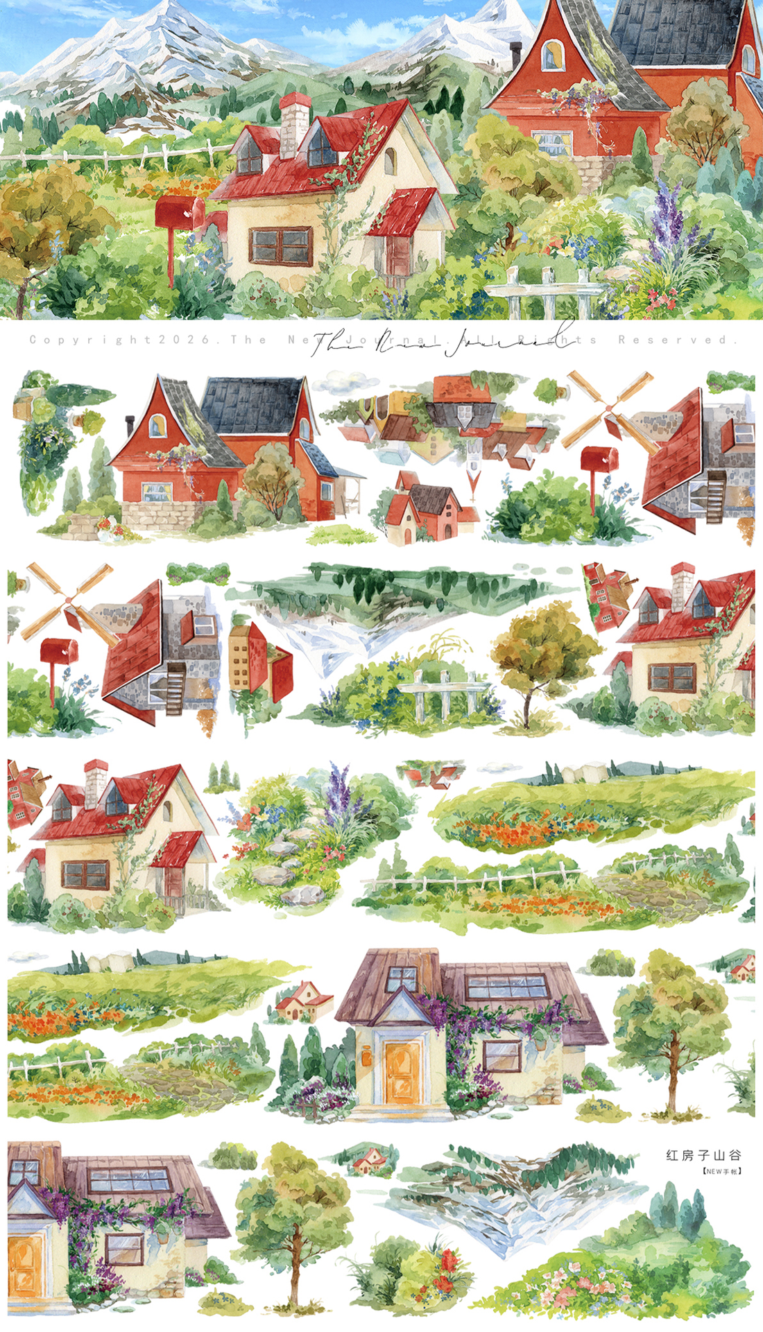 【NEW Stuido】Red House Valley Landscape PET Tape