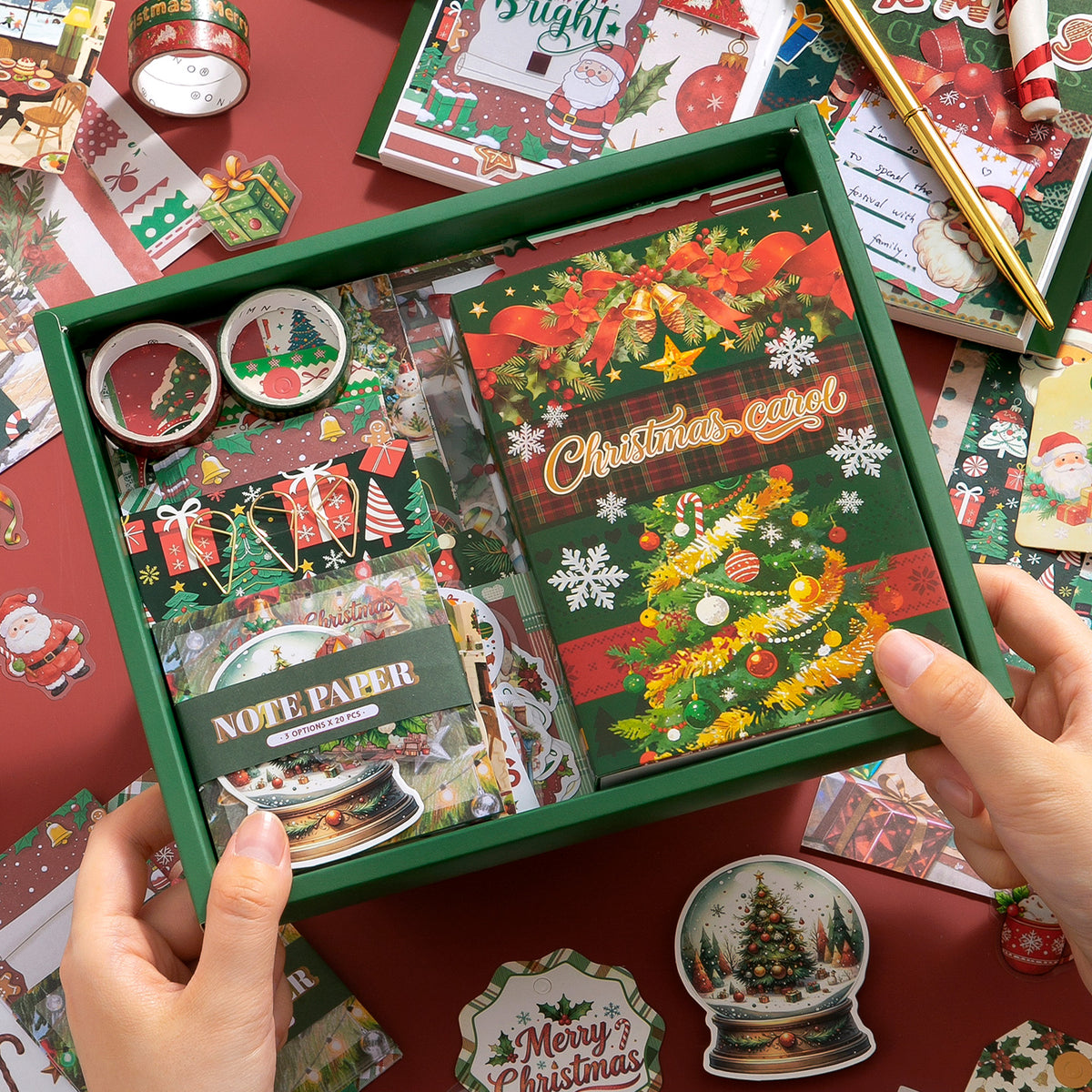 Christmas Carol Scrapbooking Supplies Box