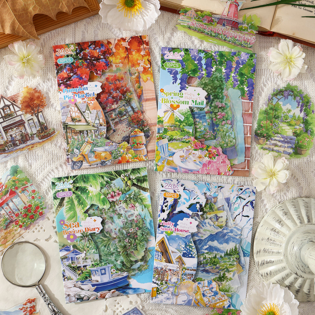 Light Sketch of Seasons PET Sticker