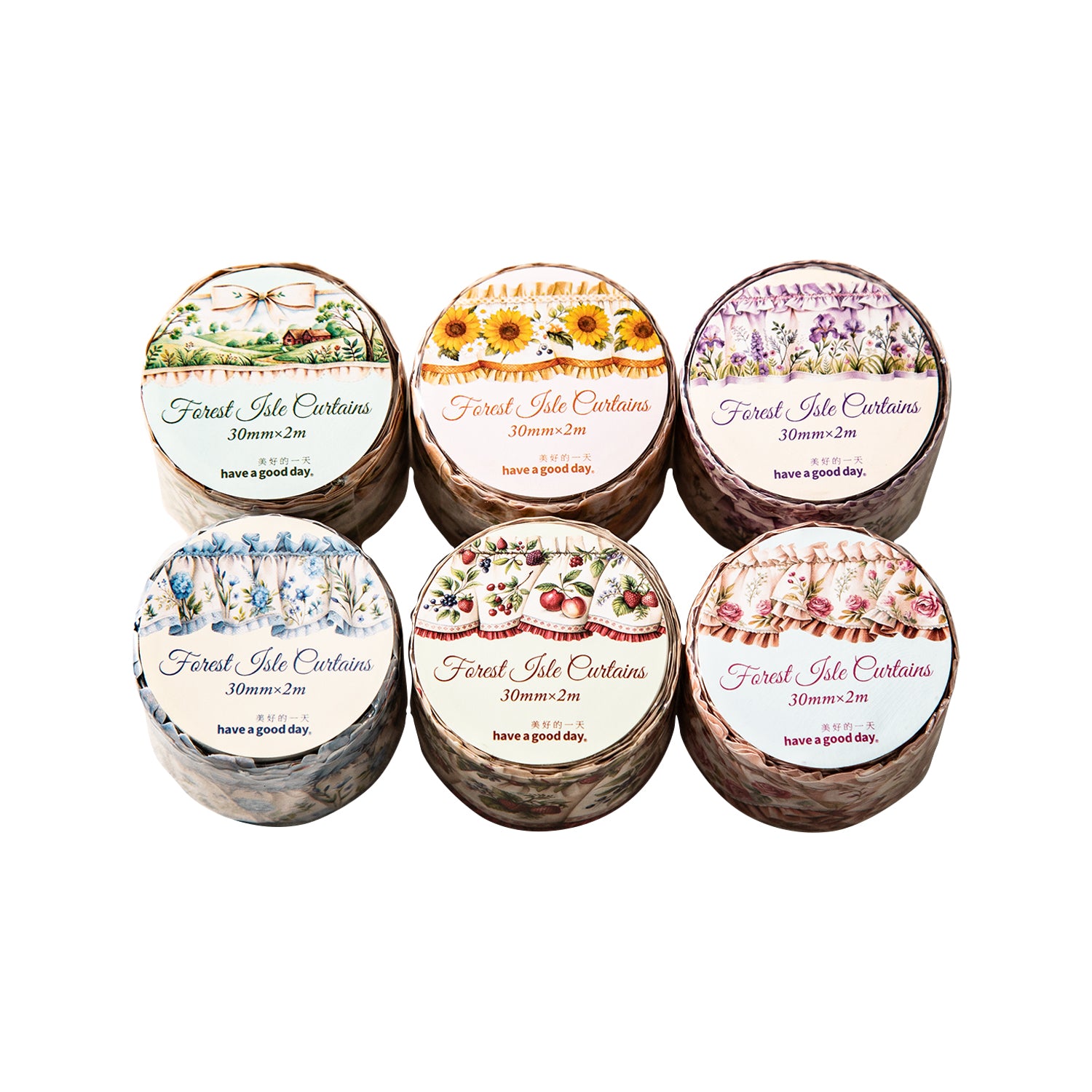 Forest Isle Flowing Curtains Series Washi Tape
