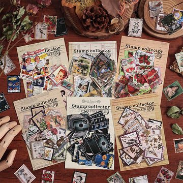 Stamp Collector Art Paper Sticker