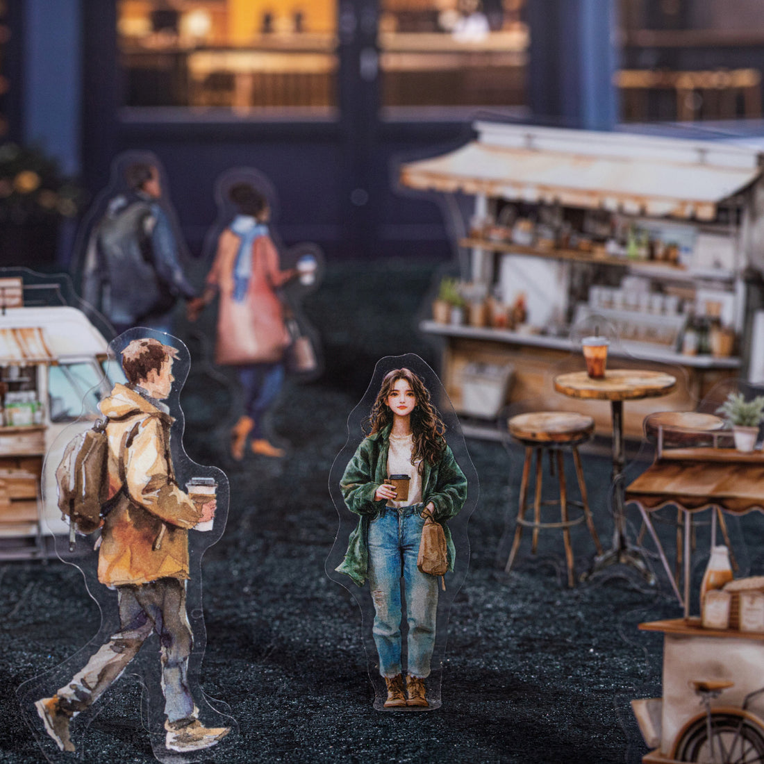 Coffee Market PET Sticker