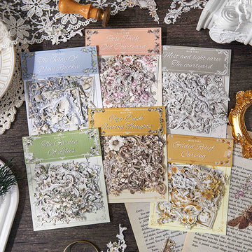 Openwork Relief Corner Sticker