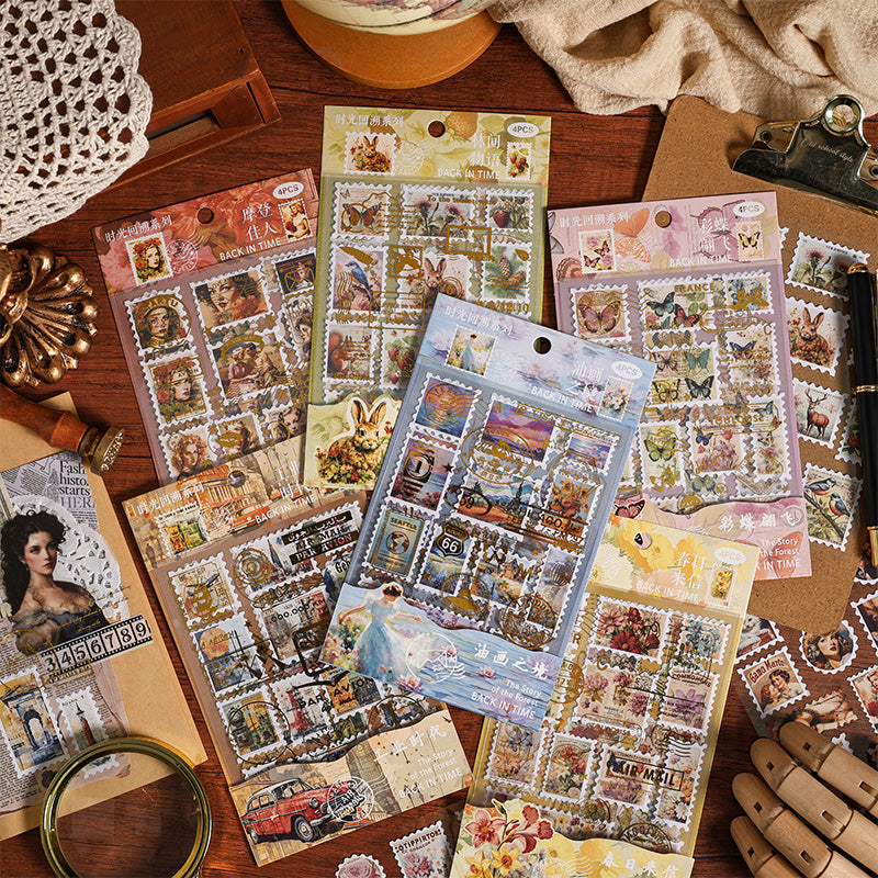 Vintage Foil Stamp Sticker