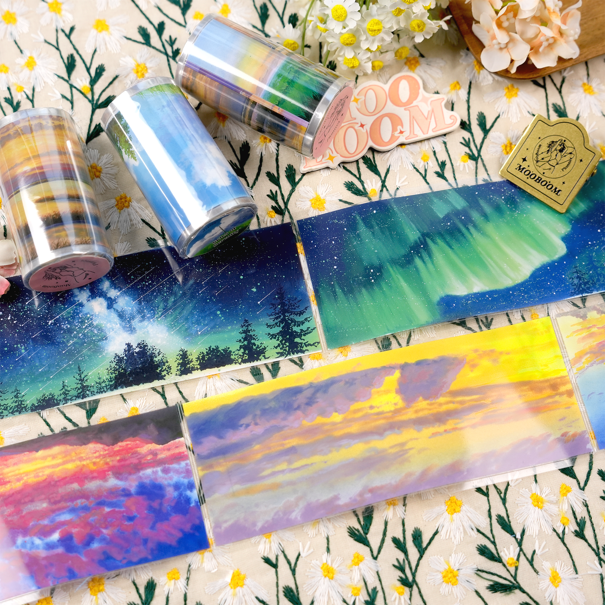 【MOOBOOM】Skies of Serenity Scenery Pre-cut Landscaping Tape