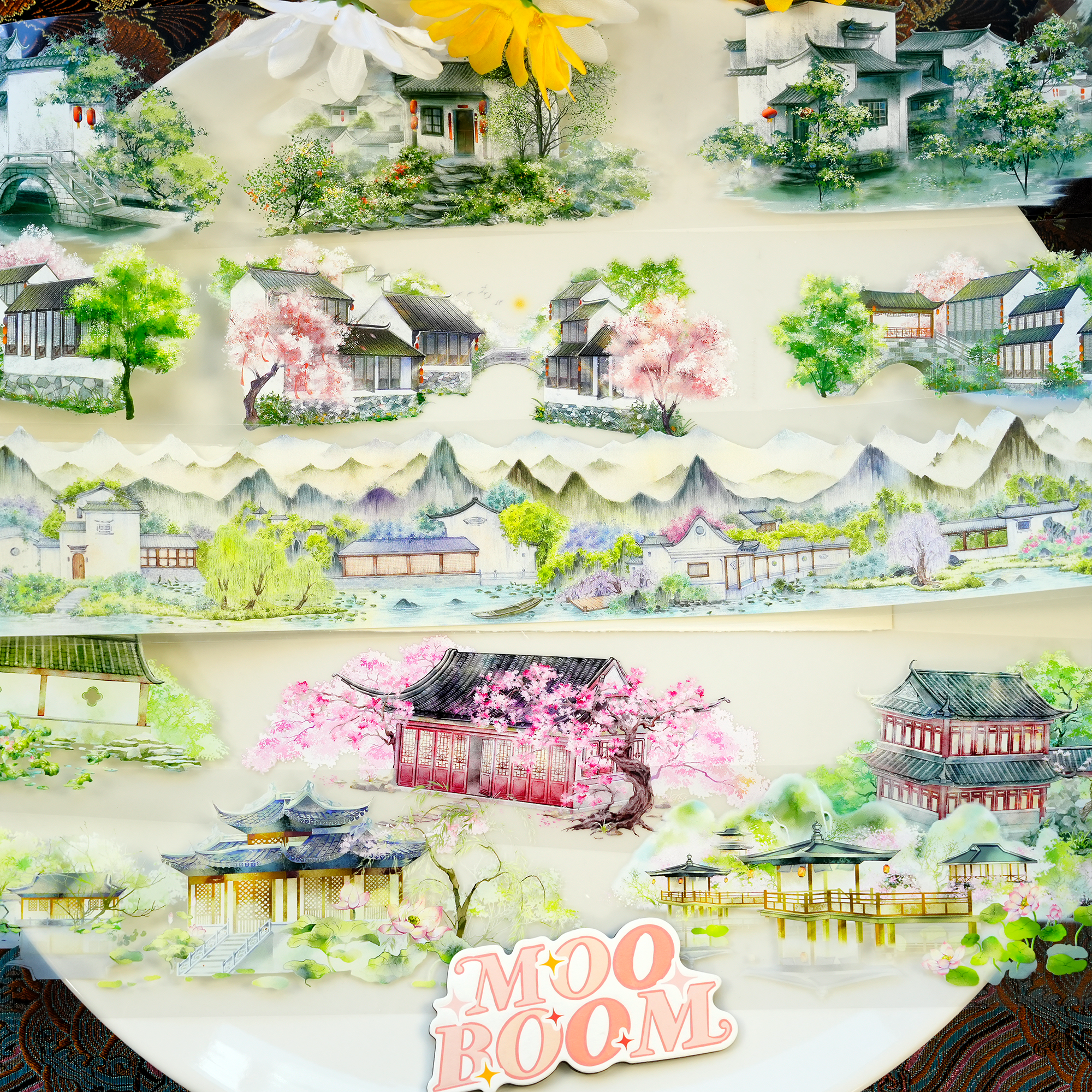 【ZERO】Ancient Chinese Figures & Construction Tape(42 Styles)(Whole Roll Tape)