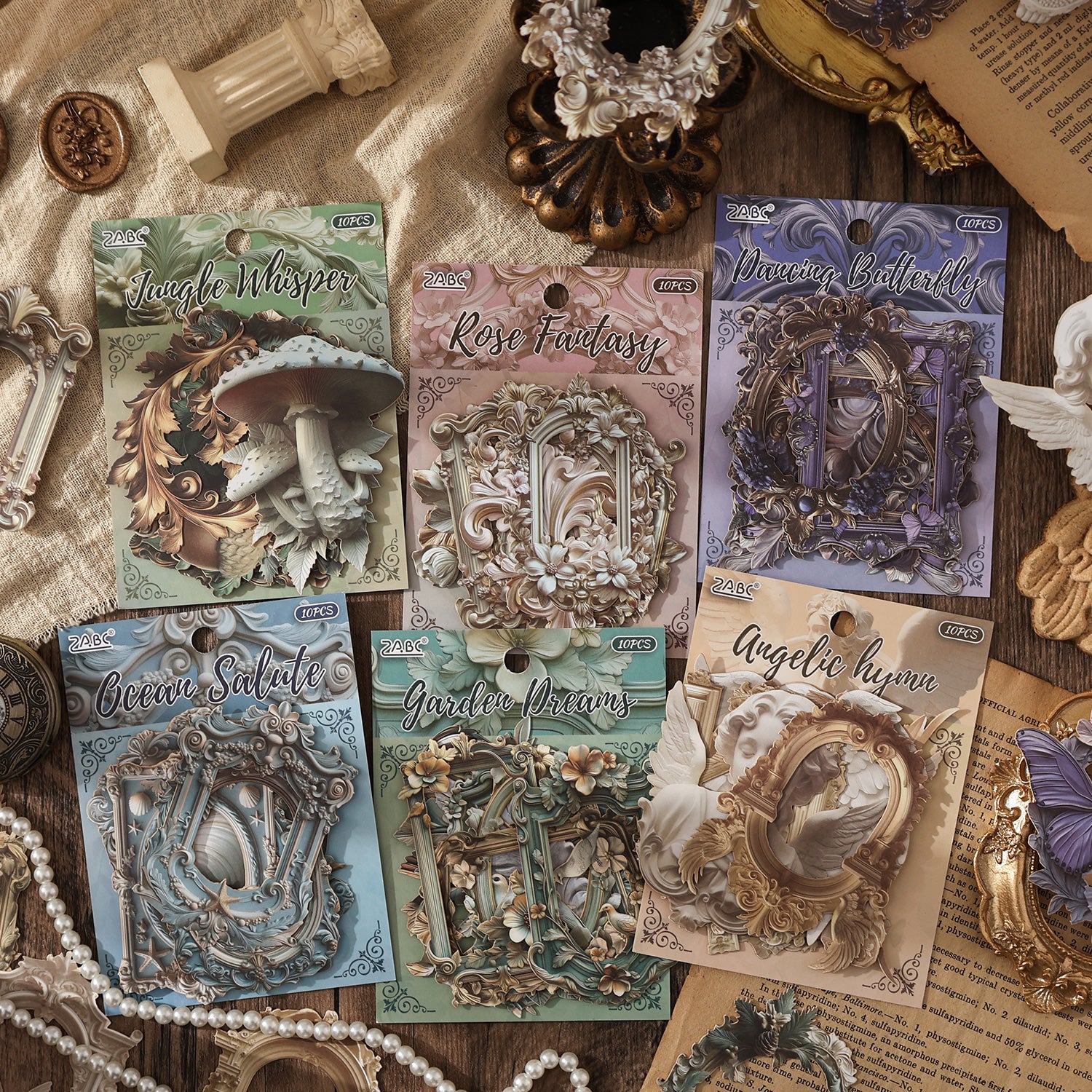 Opulent European Charm Frame Paper Sticker