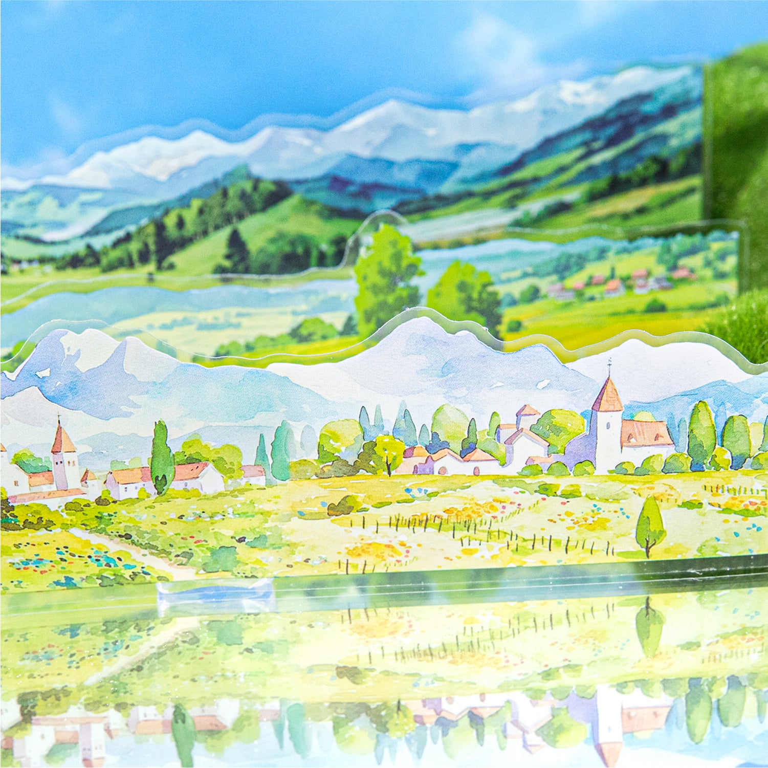 Secenery Sticker Background Natural Scenery Series Sticker