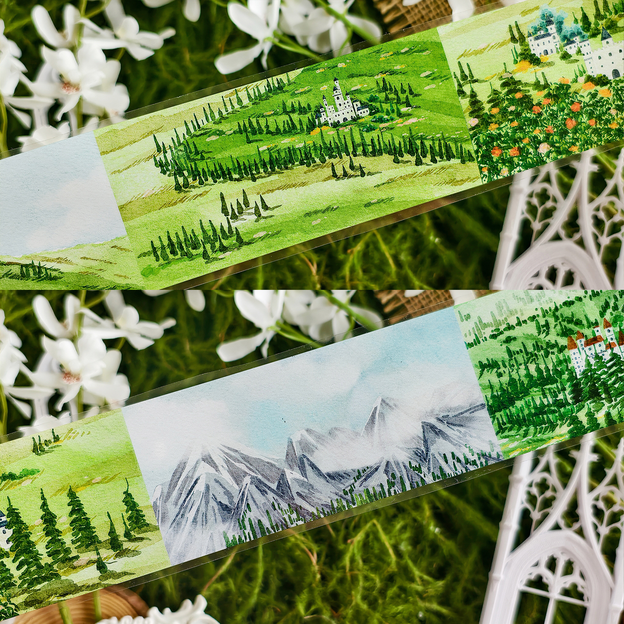 【BOBOYU】Green Mountains and Blue Waters Landscaping Tape