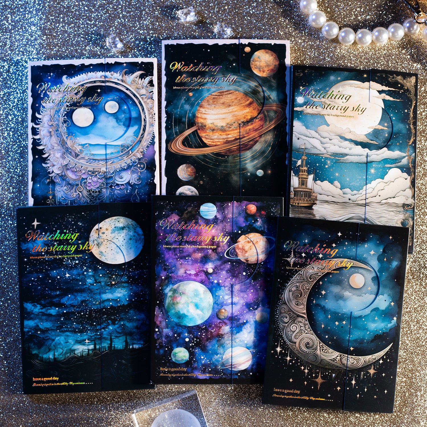 Watching The Starry Sky Journal Scrapbooking Paper For Paper Crafts