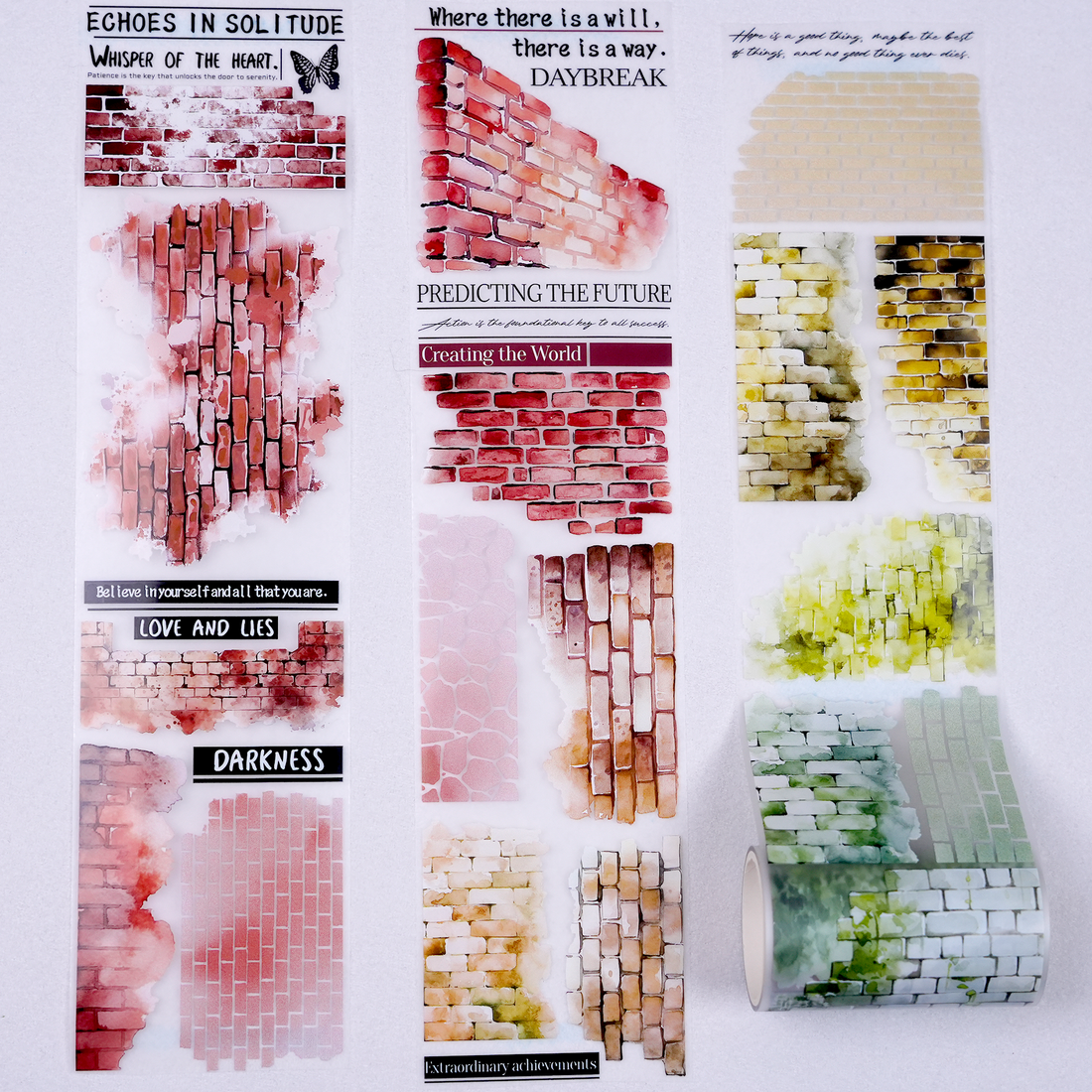 Red Wall Tiles PET Tape