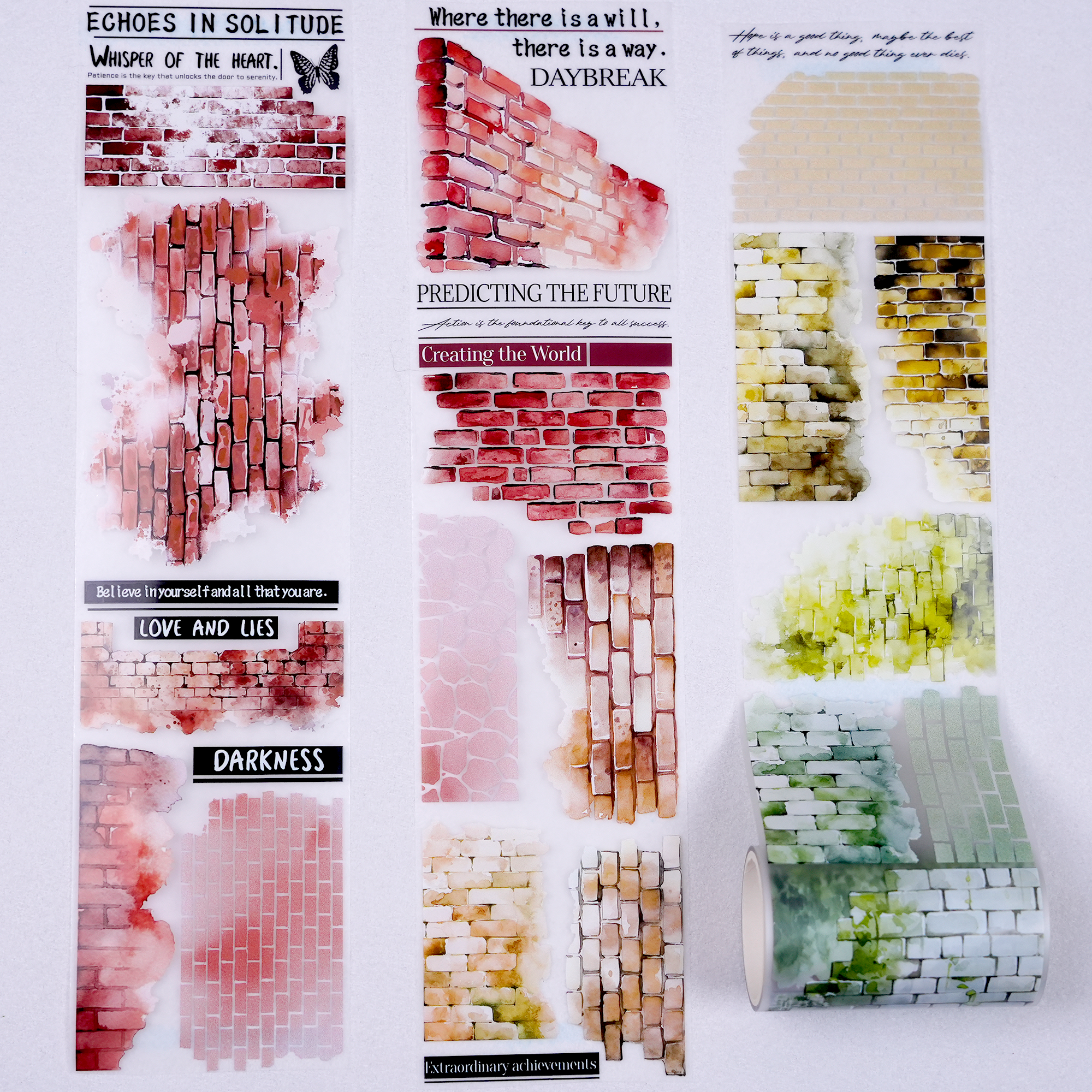 Red Wall Tiles PET Tape