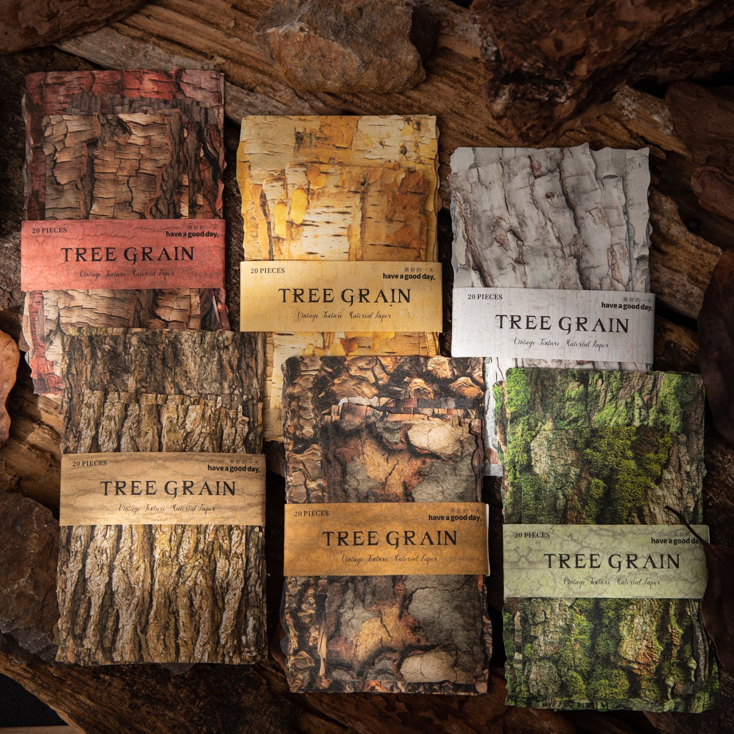 Tree Pattern Marks Scrapbooking Paper