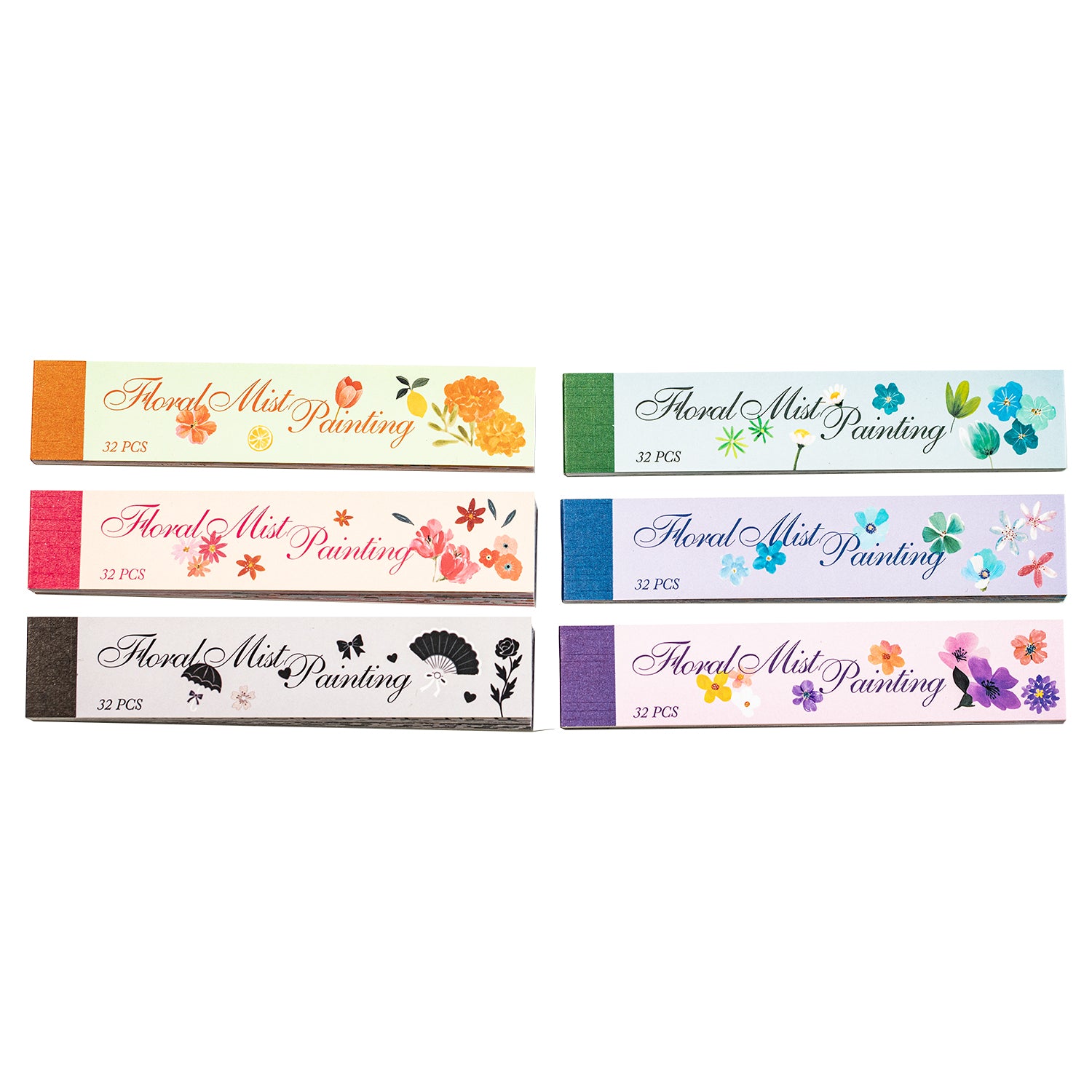 Floral Mist Painting Washi Sticker Book