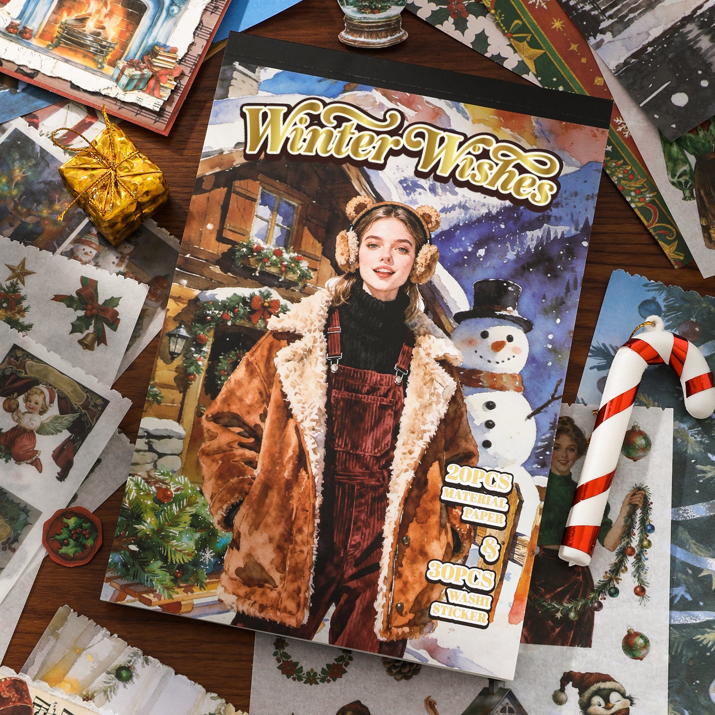 Winter Wishes Sticker Book for Journaling | MOOBOOM