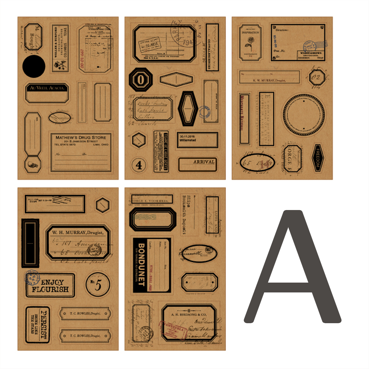 Label record memo Pad Sticker Book