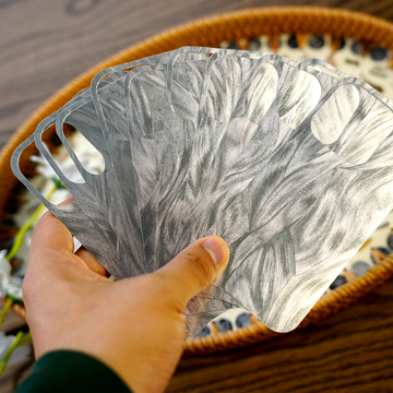 DIY Iphone Case & Feather Texture Backcard Set