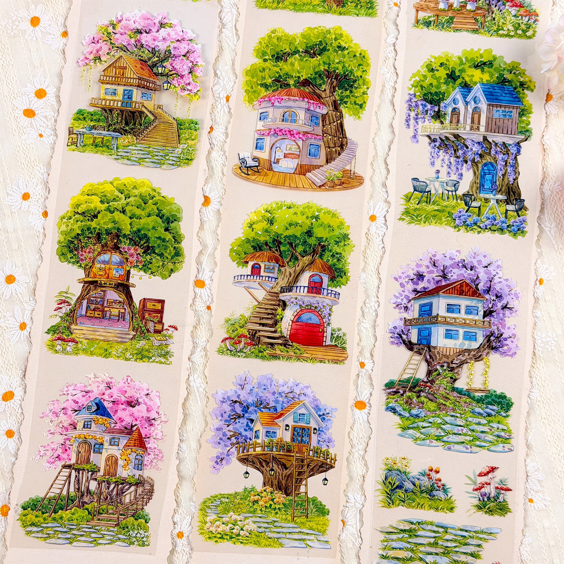 MOOBOOM scrapbook tape treehouse nature scenery DIY craft decoration