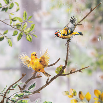 Flowers and Birds Sing PET Sticker