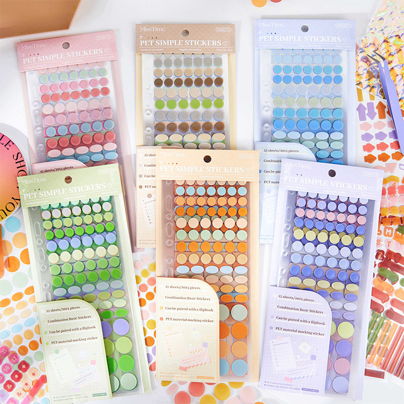 Rhythm Series Basic Pattern Tags PET Sticker