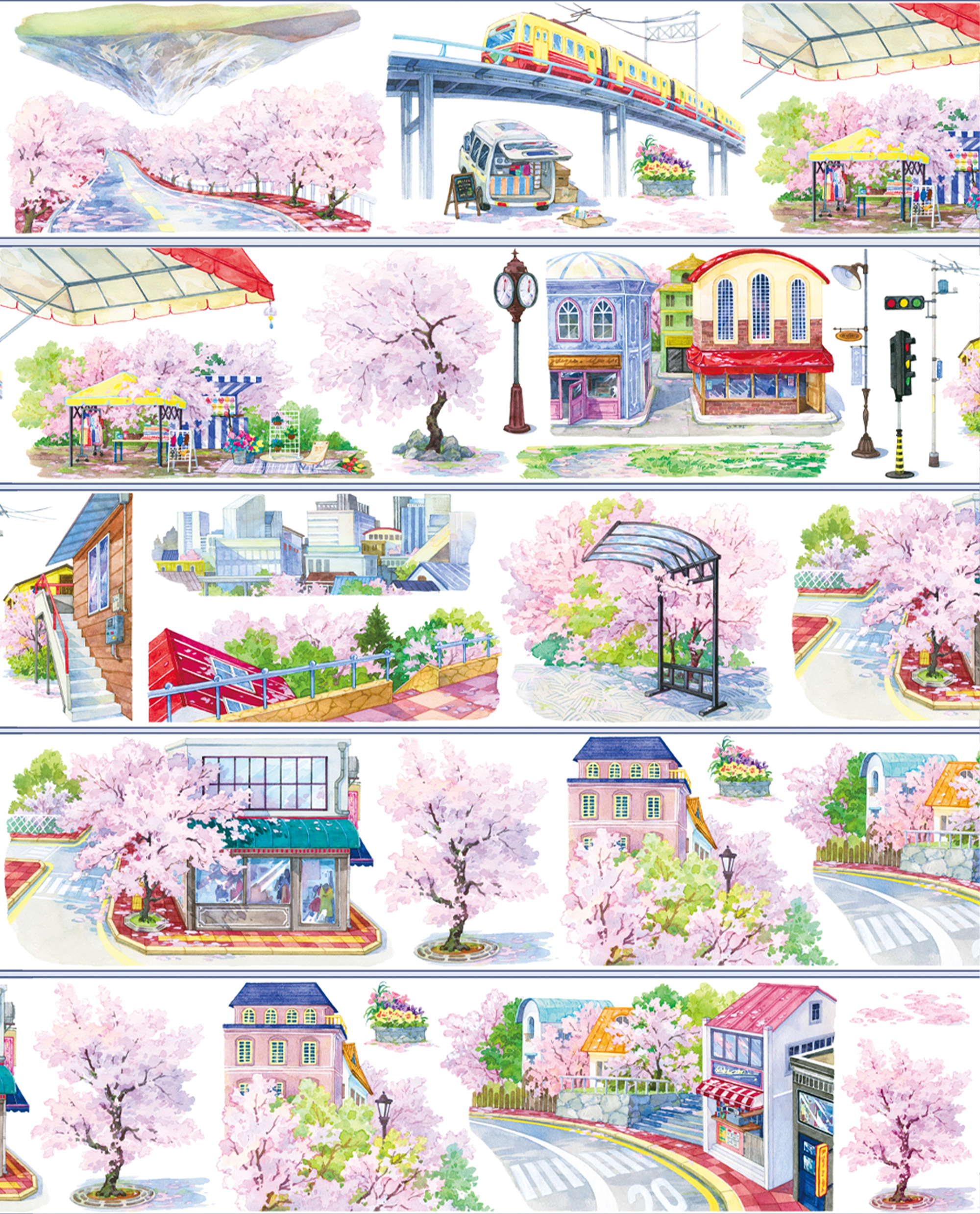 【XT】Cherry Blossom City Landscaping Tape