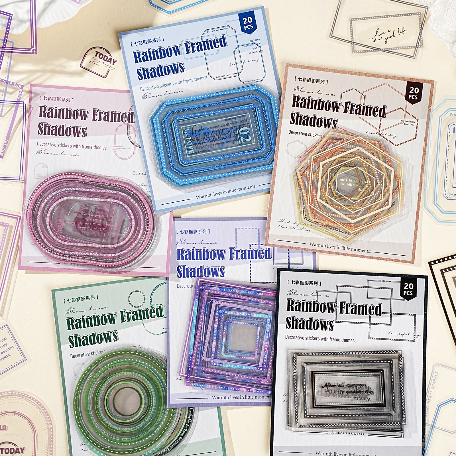 Rainbow Border Pre-cut Sticker